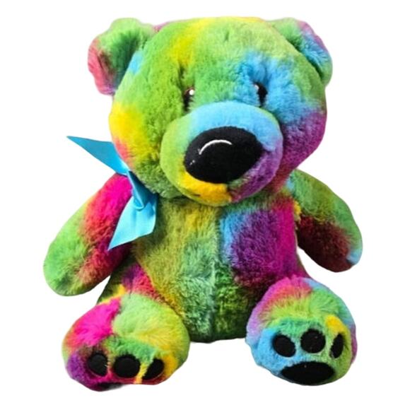 Breezy Progressive Plush Tie Dye Bear with Bow 2016 style 290881 - Picture 1 of 15